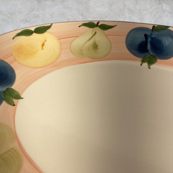 EXTRA LARGE PLATTER -- Fruit Design, Oversized, Hand Painted, Ceramic, Vintage - Picture 7 of 8